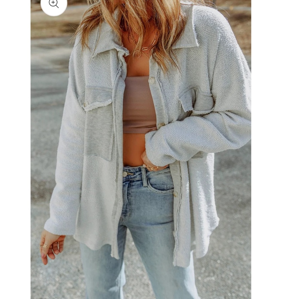 Light grey shacket